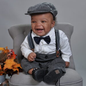 My son, Dressed up